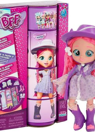 Лялька cry babies bff katie fashion doll кеті рожеве волосся