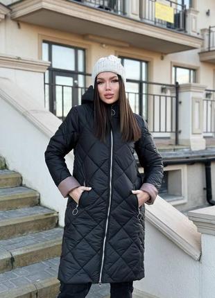 Женская верхняя одежда, зимнее стеганое пальто3 фото