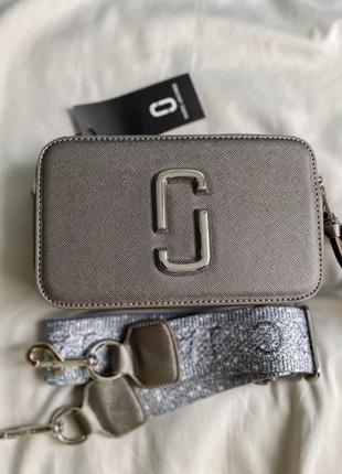 Жіноча сумка marc jacobs silver logo люкс якість