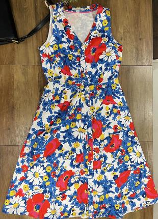 Платье сарафан в цветочки boden c-m