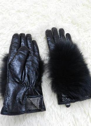 ✅ рукавички  натуральне хутро2 фото