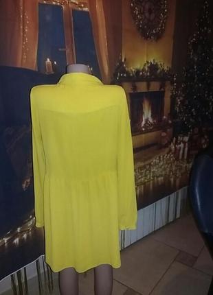Отигинальное крепдешиновое платье с длинным рукавом.5 фото