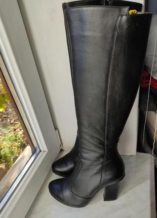 Шкіряні кожаные сапоги сапожки чоботи р.37 зимові єврозима