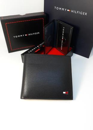 Кошелек Tommy hilfiger мужской черный портмоне подарок на новый год мальчику брату5 фото