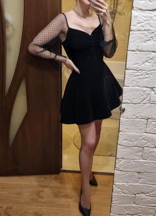 Платье вечернее велюровое