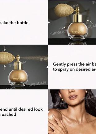 Сияющий туман для тела sheglam go glow highlighting body mist-love bomb