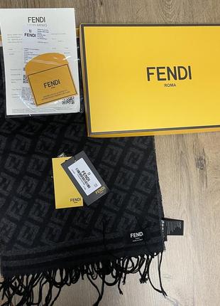 Шарф мужской фенди fendi в подарочной коробке.7 фото