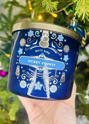 Свічка на 3 гноти merry cookie від bath&amp;body works