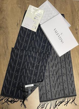 Шарф мужской валентино valentino в подарочной коробке.