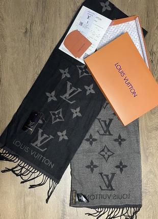 Шарф мужской луи виттон louis vuitton в подарочной коробке.