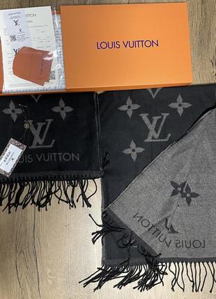 Шарф мужской луи виттон louis vuitton в подарочной коробке.6 фото