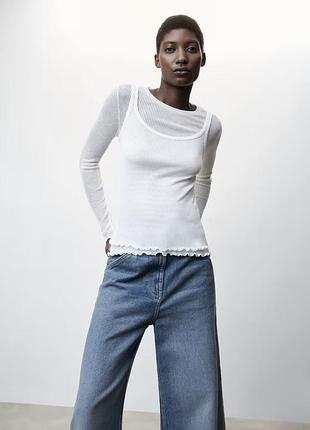 Лонгслив женский mango, цвет белый😍 кофта светрик светр майка