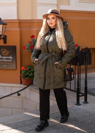 Жіноча подовжена зимова куртка кольори