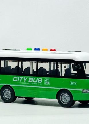 Автобус shantou "city bus" зелений 24 см rj5502-22 фото