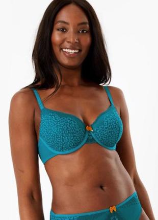 32f 70g роскошный кружевной темно-бирюзовый бюстгальтер marks&spenser