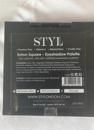 Палитра теней для век на минеральной основе stylondon eaton