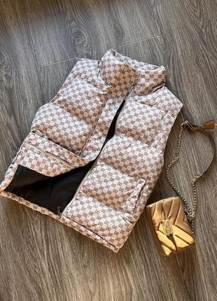 Жилетка/безрукавка бежева gucci xs-s-m