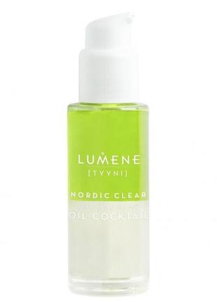 Успокаивающая сыворотка для лица lumene nordic clear с маслом семян северной конопли