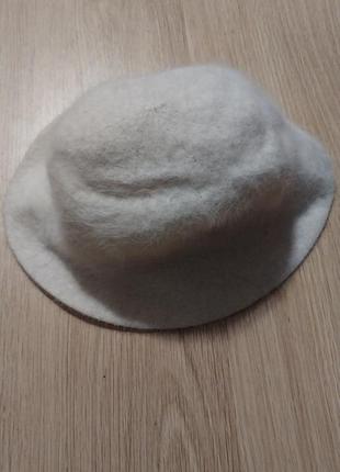 Панама шляпа ангорка шерстяна молочного ко2 фото