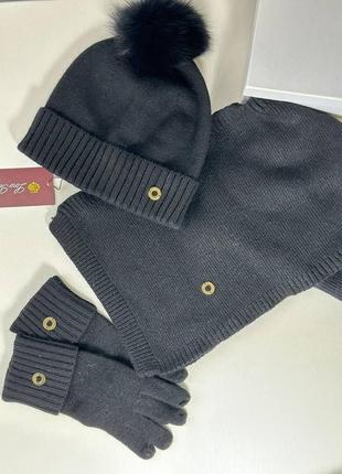 Комплект: шапка, шарф, рукавички4 фото