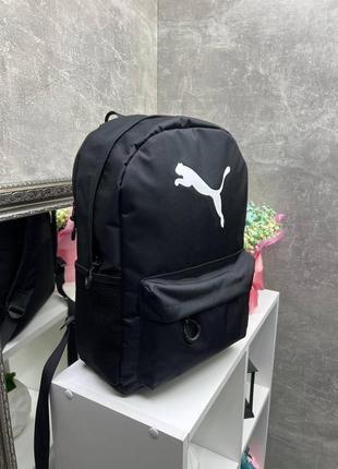Черный практичный стильный качественный рюкзак из непромокаемой ткани унисекс2 фото