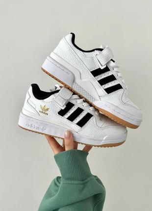 Женские кроссовки адидас adidas forum “ white / black gum”premium5 фото