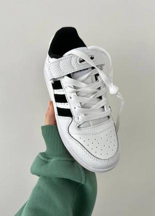 Женские кроссовки адидас adidas forum “ white / black gum”premium2 фото