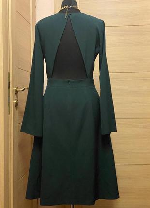 Зваблива смарагдова сукня з відкритою спинкою на 46, 48 розмір м л5 фото