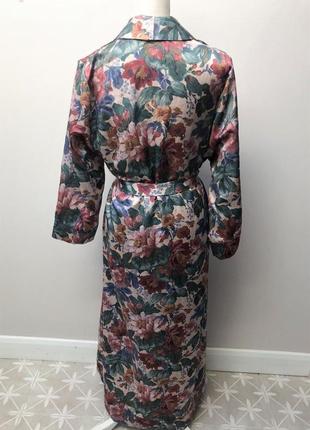 40-42р. роскошный атласный цветочный халат в пол david nieper2 фото