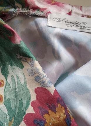 40-42р. роскошный атласный цветочный халат в пол david nieper4 фото