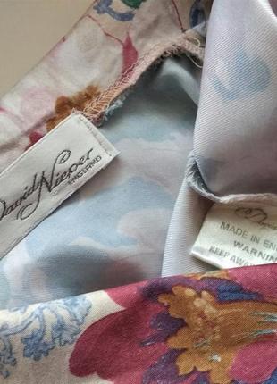40-42р. роскошный атласный цветочный халат в пол david nieper7 фото