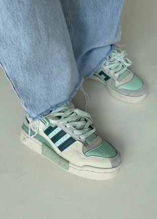 Жіночі кросівки зелені з білим adidas forum « mint green » premium4 фото
