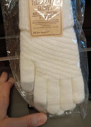 Теплі рукавички для сенсорних екранів із плетінням7 фото