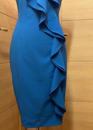 Эффектное брендовое платье с воланом kevin kline на большой размер 48, 50 л хл3 фото