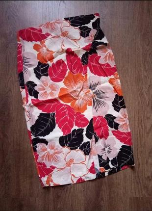 Zara яркая юбка миди размер с4 фото