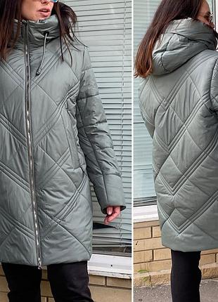 Куртка батал жіноча зимова р.54-62 верблюжа шерсть caroles фабричний китай