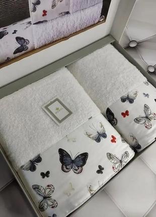 Махровые подарочные полотенца набор полотенец