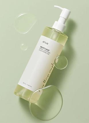 Гідрофільна олія для обличчя anua - heartleaf pore control cleansing oil2 фото