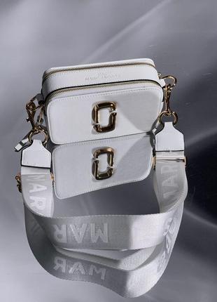 Женская сумка marc jacobs the snapshot white gold5 фото