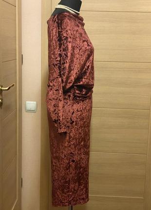 Нова ефектна бордова сукня виробництва італії на великий розмір, 48, 50 розмір, л хл4 фото