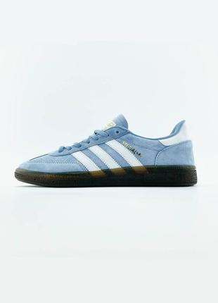 Кросівки жіночі / чоловічі блакитні замшеві adidas color spezial handball
