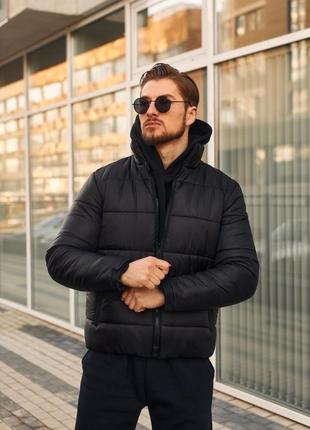 Мужская теплая куртка на зиму в черном цвете vapor качества, стильная и удобная куртка на каждый день