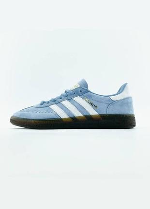 Кросівки жіночі / чоловічі блакитні замшеві adidas spezial handball