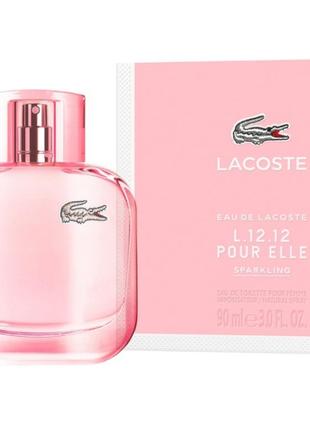 Женская туалетная вода eau de lacoste l. 12.12 pour elle sparkling  90 мл