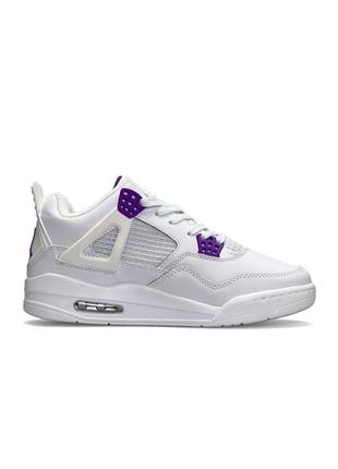 Новая модель мужские кроссовки nike jordan  білі з фіолетові2 фото