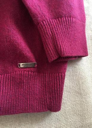 Теплий вовняний з бавовною светр з коміром поло5 фото