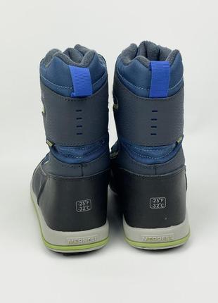 Зимние ботинки merrell waterproof gore tex warm 200 gram mk266222 на утеплители теплые синие размер 364 фото
