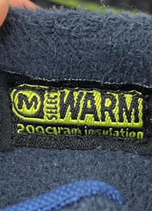 Зимние ботинки merrell waterproof gore tex warm 200 gram mk266222 на утеплители теплые синие размер 368 фото