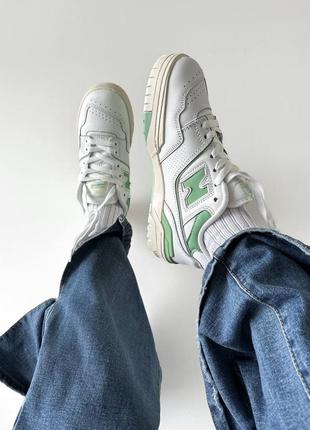 Кроссовки new balance 550 "white/green" premium9 фото