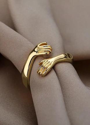 Каблучка обійми перстень колечко кільце золото срібло мінімалізм мінімалістичне стильне сучасне якісне7 фото